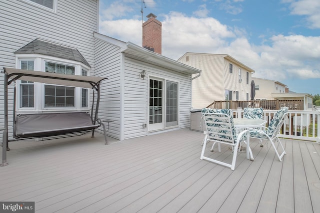 3713 Parkhurst Way, Baltimore, MD 21236 - wooden terrace featuring outdoor dining area
