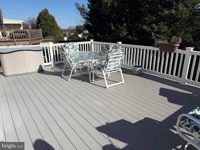 3713 Parkhurst Way, Baltimore, MD 21236 - wooden terrace featuring outdoor dining area