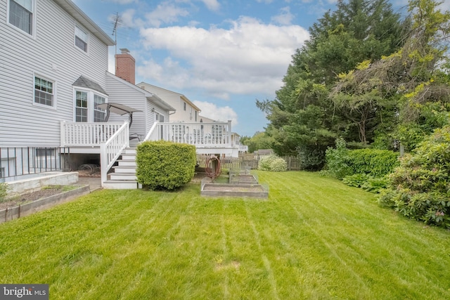3713 Parkhurst Way, Baltimore, MD 21236 - view of yard featuring a garden and a wooden deck