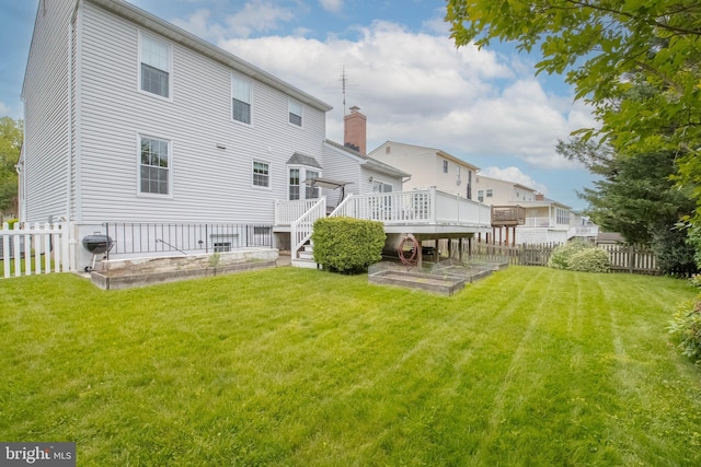 3713 Parkhurst Way, Baltimore, MD 21236 - rear view of property with a wooden deck
