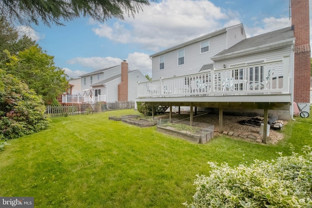 3713 Parkhurst Way, Baltimore, MD 21236 - back of property with a vegetable garden and a deck