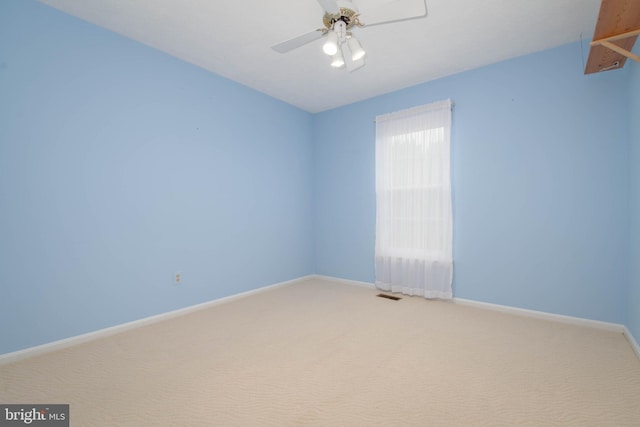 3713 Parkhurst Way, Baltimore, MD 21236 - spare room with light carpet, ceiling fan, and baseboards