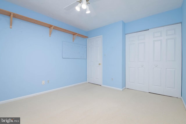 3713 Parkhurst Way, Baltimore, MD 21236 - unfurnished bedroom featuring carpet, baseboards, a closet, and ceiling fan