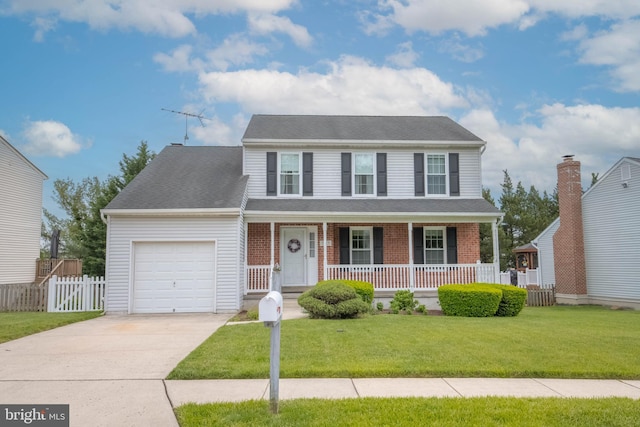 3713 Parkhurst Way, Baltimore, MD 21236 - view of front of property with a garage, covered porch, concrete driveway, and brick siding