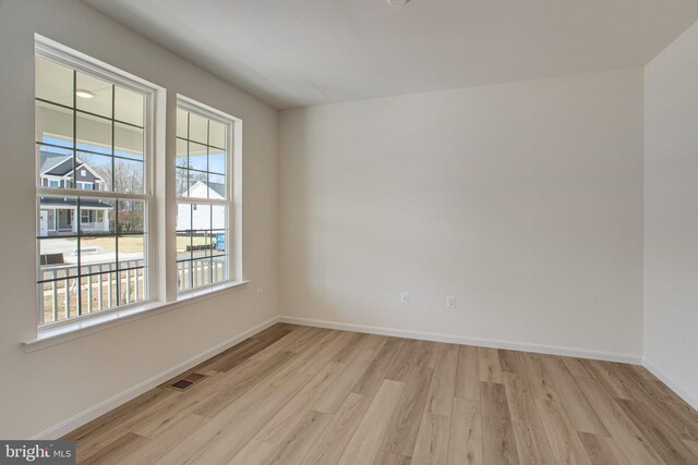 224 Camwood Ct, Fredericksburg, VA 22405 - empty room with visible vents, light wood-type flooring, and baseboards