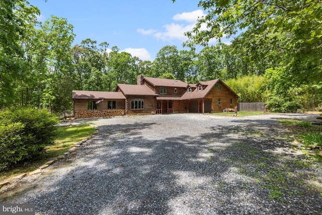 74 Madison Rd, Elmer, NJ 08318 - cabin with driveway and a chimney