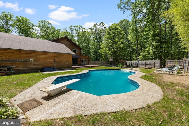 74 Madison Rd, Elmer, NJ 08318 - view of pool featuring a patio area and a diving board