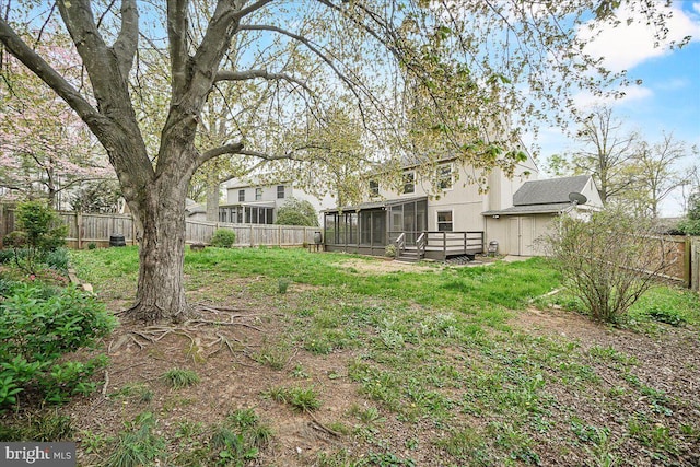 8794 Inspiration Ct, Walkersville, MD 21793 - view of yard with a fenced backyard and a sunroom
