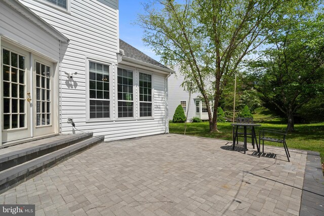 view of patio with french doors