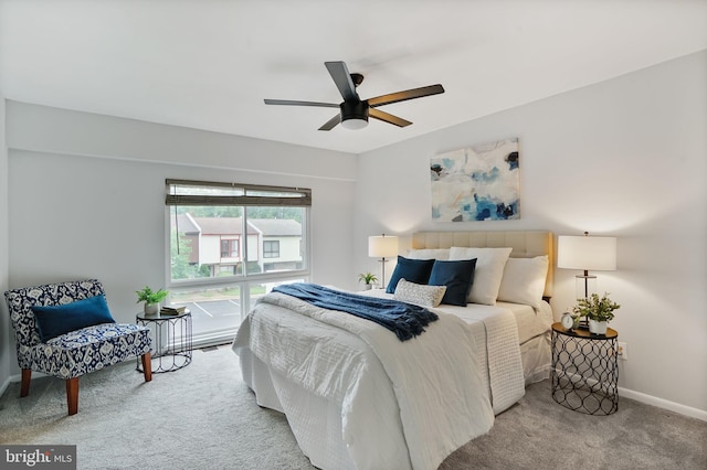6335 Rockshire St, Alexandria, VA 22315 - carpeted bedroom with baseboards and a ceiling fan