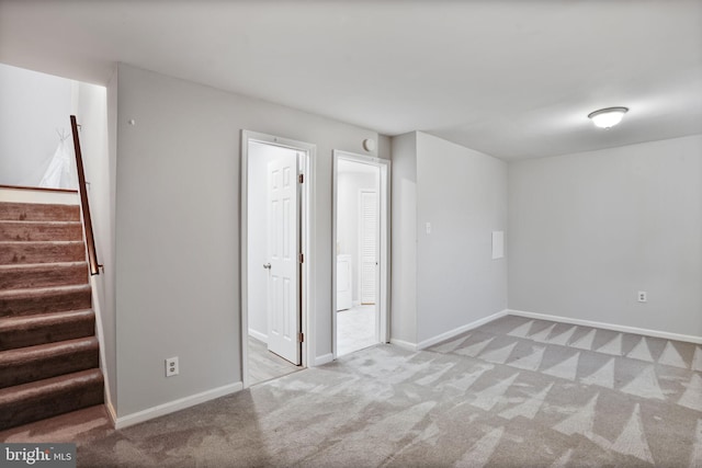 6335 Rockshire St, Alexandria, VA 22315 - unfurnished room with carpet flooring, stairs, and baseboards