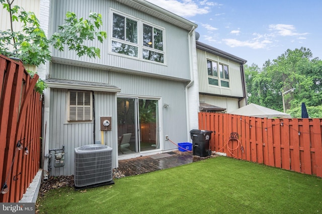 6335 Rockshire St, Alexandria, VA 22315 - back of house featuring central AC