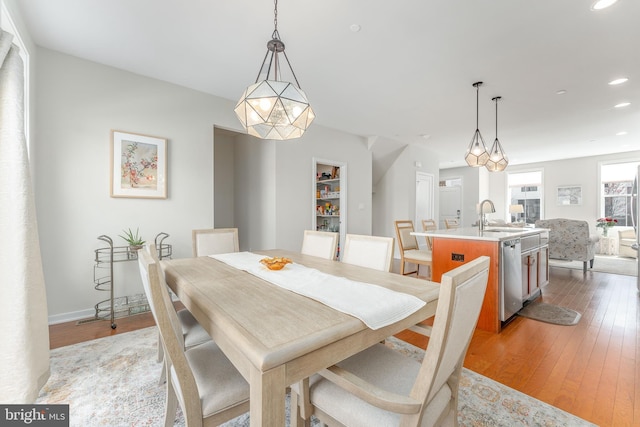 708 Hoopes Ln, Media, PA 19063 - dining area with light wood finished floors and recessed lighting