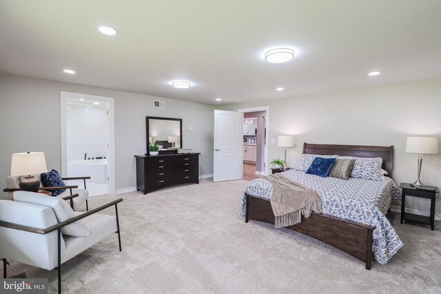 1111 S Mountain Rd, Dillsburg, PA 17019 - bedroom with light carpet, recessed lighting, and baseboards
