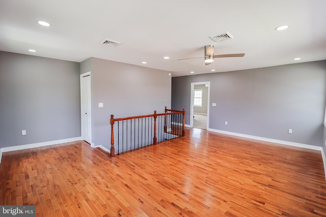 1111 S Mountain Rd, Dillsburg, PA 17019 - unfurnished room featuring light wood-style flooring, baseboards, recessed lighting, and ceiling fan