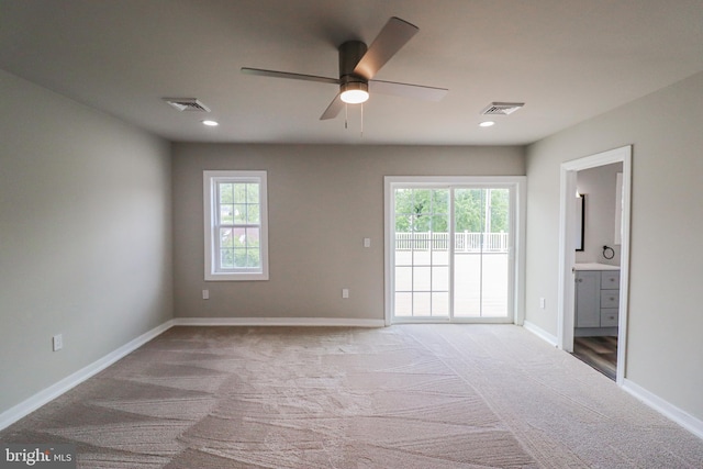 1111 S Mountain Rd, Dillsburg, PA 17019 - carpeted spare room with a ceiling fan, baseboards, and recessed lighting