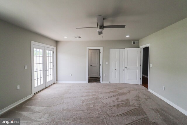 1111 S Mountain Rd, Dillsburg, PA 17019 - unfurnished bedroom with carpet floors, recessed lighting, baseboards, and a ceiling fan