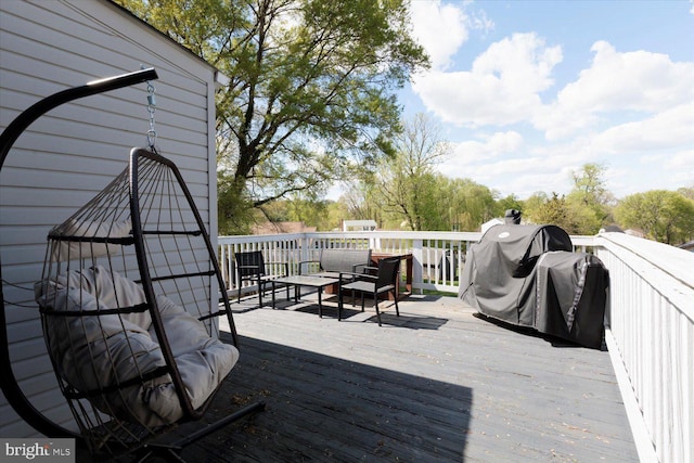 617 Castlewood Dr, Upper Marlboro, MD 20774 - wooden terrace featuring area for grilling