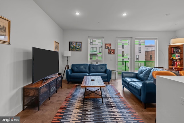 1501 N 31st St Unit 318, Philadelphia, PA 19121 - living area featuring baseboards, recessed lighting, and wood finished floors