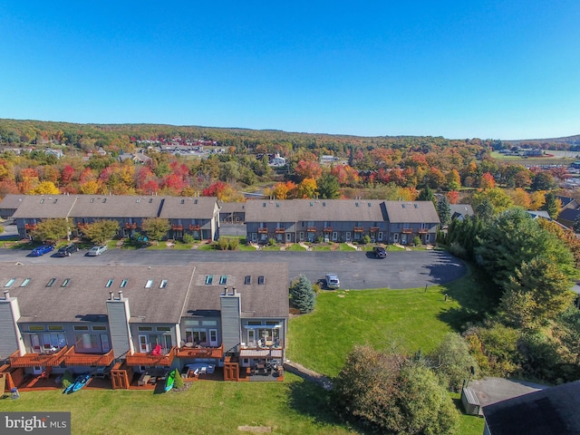 aerial view with a residential view