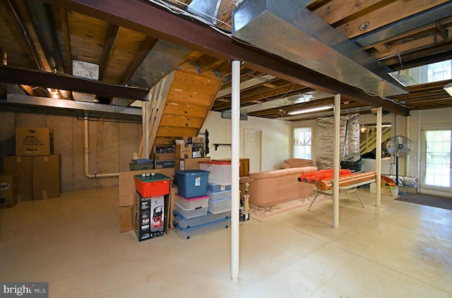 view of below grade area