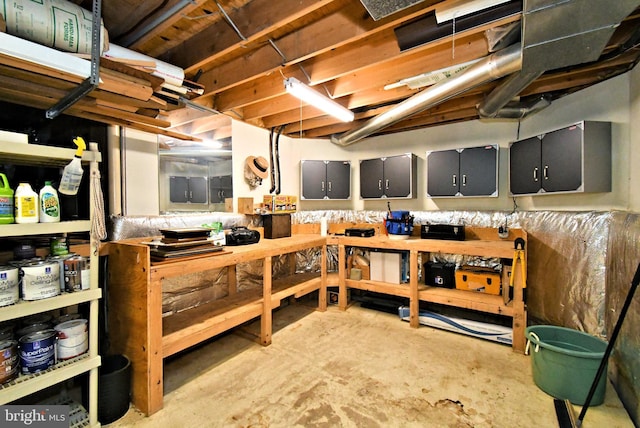 view of storage area