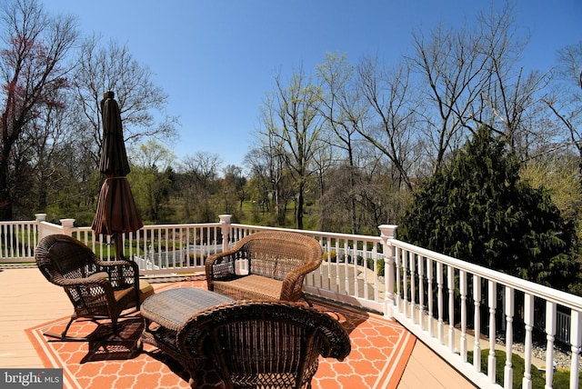 view of wooden deck