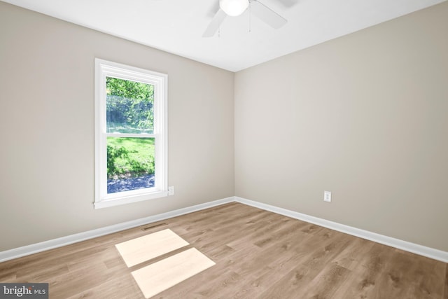 804 Farms River Rd, Front Royal, VA 22630 - spare room with baseboards, wood finished floors, and a ceiling fan