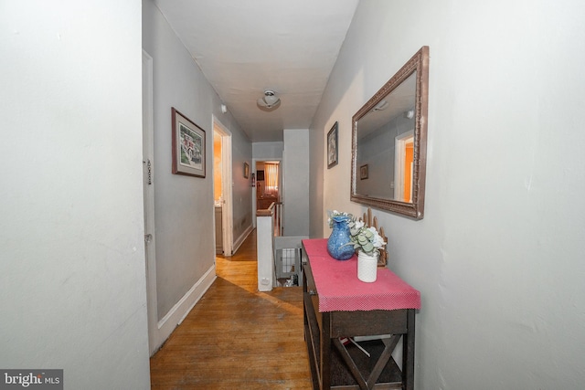 4990 W Thompson St, Philadelphia, PA 19131 - corridor featuring baseboards and wood finished floors