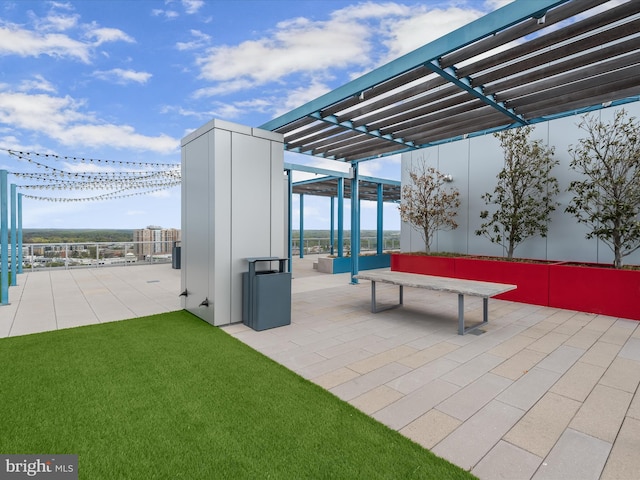 view of patio / terrace with a pergola