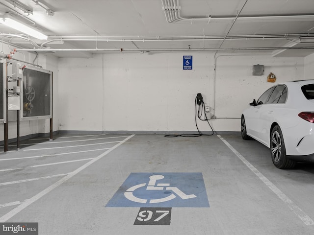 view of parking garage