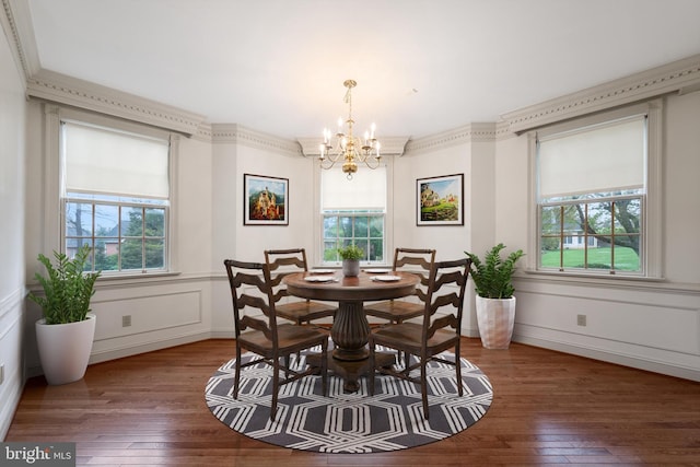 1324 Ramseur Ln, Winchester, VA 22601 - dining room with hardwood / wood-style floors, a healthy amount of sunlight, and a notable chandelier