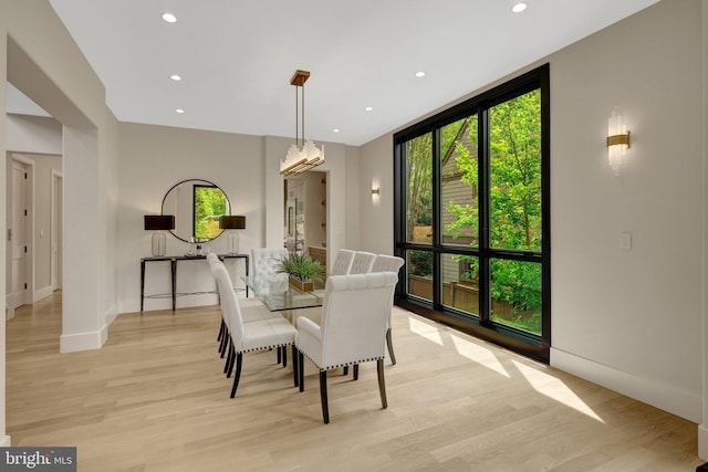 1853 Massachusetts Ave, Mclean, VA 22101 - dining area with recessed lighting, light wood finished floors, and baseboards