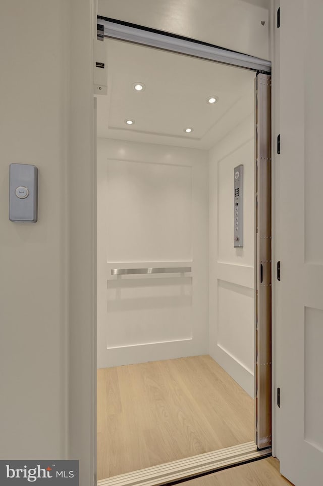 1853 Massachusetts Ave, Mclean, VA 22101 - elevator with wood finished floors and recessed lighting