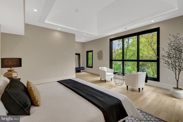 1853 Massachusetts Ave, Mclean, VA 22101 - bedroom with recessed lighting, wood finished floors, a raised ceiling, and baseboards
