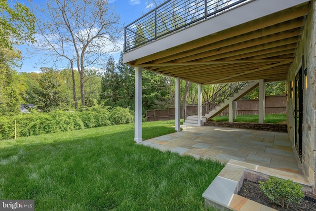 1853 Massachusetts Ave, Mclean, VA 22101 - view of green lawn with stairway and a patio