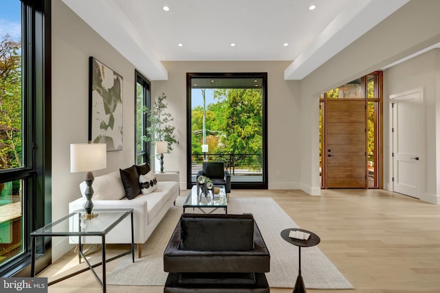 1853 Massachusetts Ave, Mclean, VA 22101 - sitting room featuring recessed lighting, light wood finished floors, and baseboards