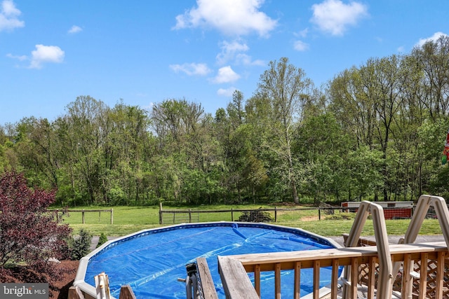212 Mowry Ln, Edinburg, VA 22824 - view of swimming pool with a lawn and a covered pool