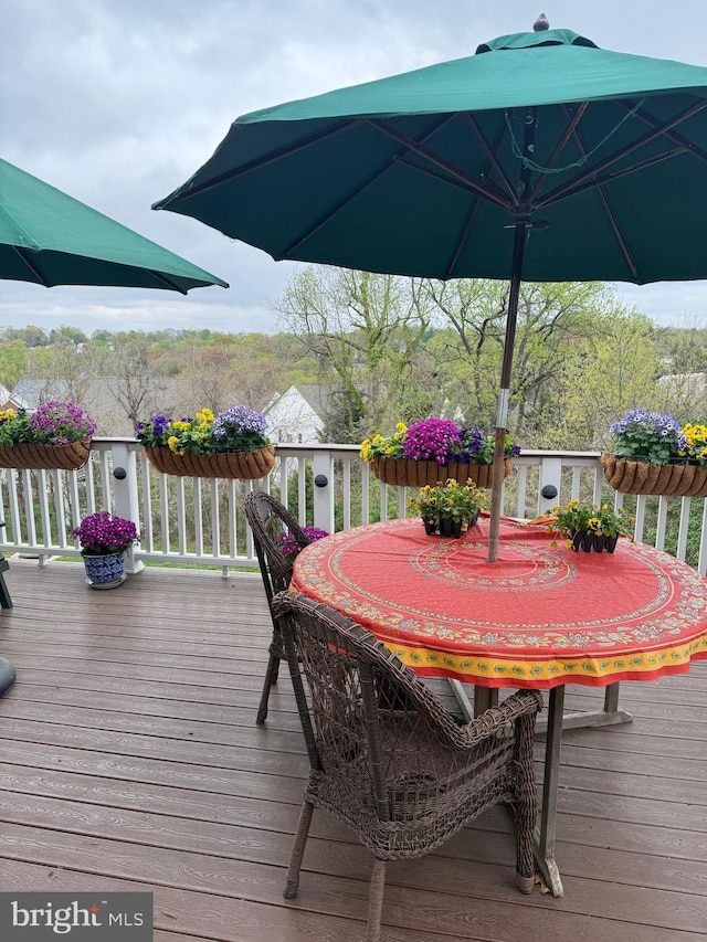 view of wooden terrace