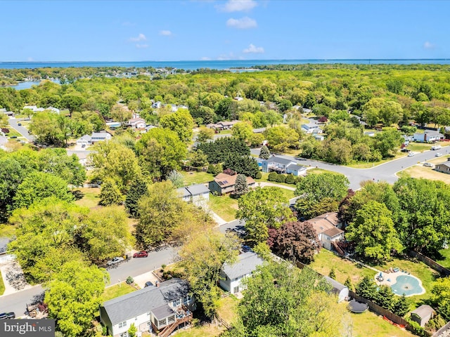 drone / aerial view with a residential view