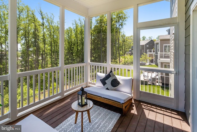 view of sunroom