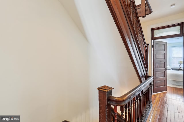 1231 Girard St NW, Washington, DC 20009 - hall with stairs and hardwood / wood-style floors
