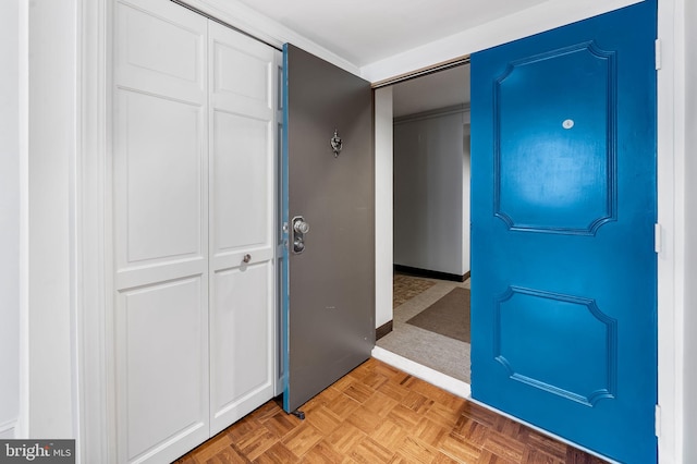 corridor with baseboards