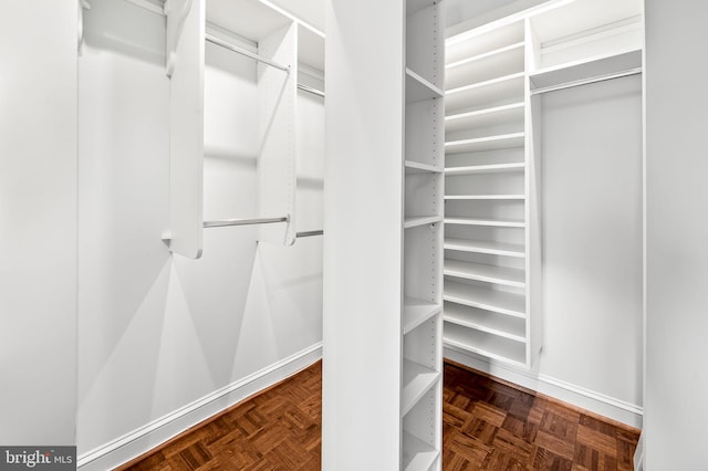 view of walk in closet