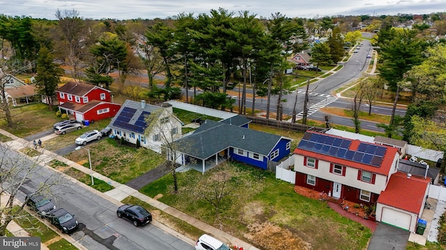 aerial view featuring a residential view