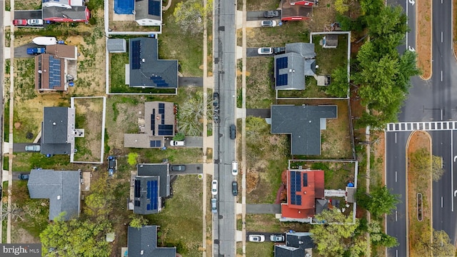 drone / aerial view with a residential view