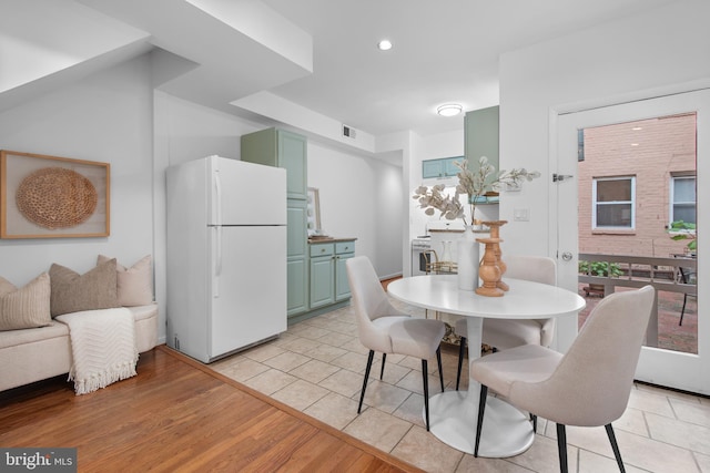 1773 Swann St NW, Washington, DC 20009 - dining space with light tile patterned flooring and recessed lighting