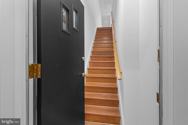 1773 Swann St NW, Washington, DC 20009 - stairs featuring baseboards