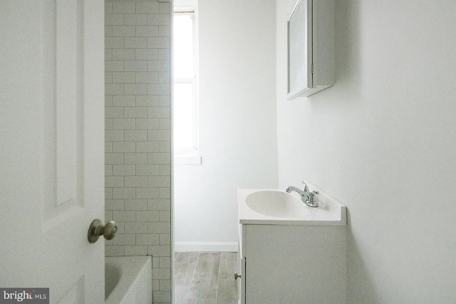 3923 Brown St, Philadelphia, PA 19104 - full bathroom with vanity and baseboards
