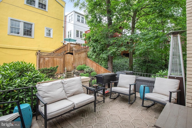 view of patio with fence